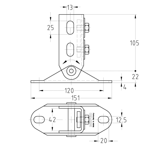 Sattelflansch Vario