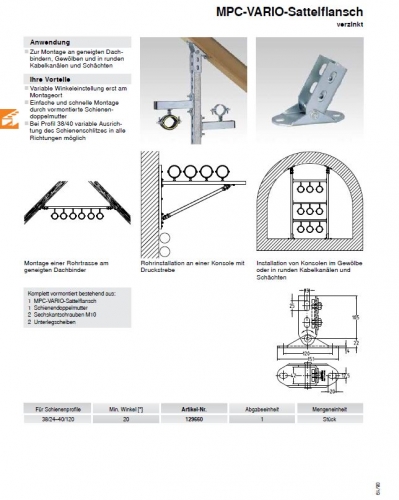 Sattelflansch Vario