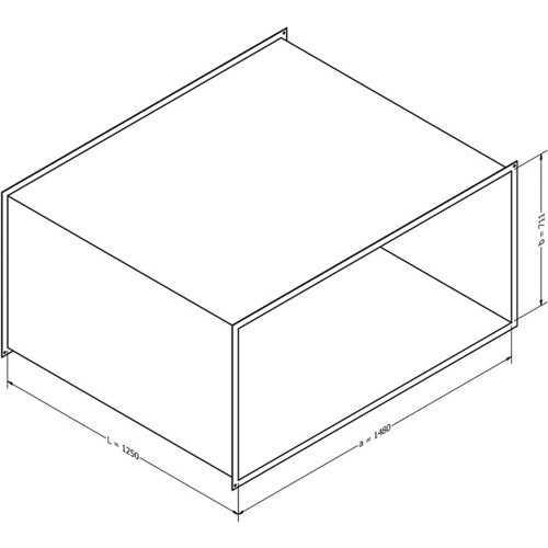 Luftkanal, rechteckig (1480x711x1250 mm)