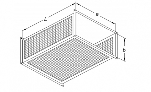 Zu-/Rckluft Filterdecke<br>mit Gitter und Filtermatte