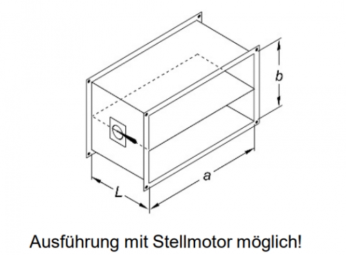 Hand-Drosselklappe (750x503x550 mm)